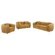 Aleisha Mustard Yellow 3-piece Chenille Upholstered Sofa Set by Coaster at Eve Furniture