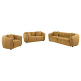 Aleisha Mustard Yellow 3-piece Chenille Upholstered Sofa Set by Coaster at Eve Furniture