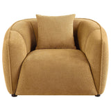 Aleisha Mustard Yellow Chenille Upholstered Accent Chair by Coaster at Eve Furniture