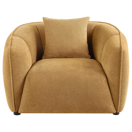 Aleisha Mustard Yellow Chenille Upholstered Accent Chair by Coaster at Eve Furniture
