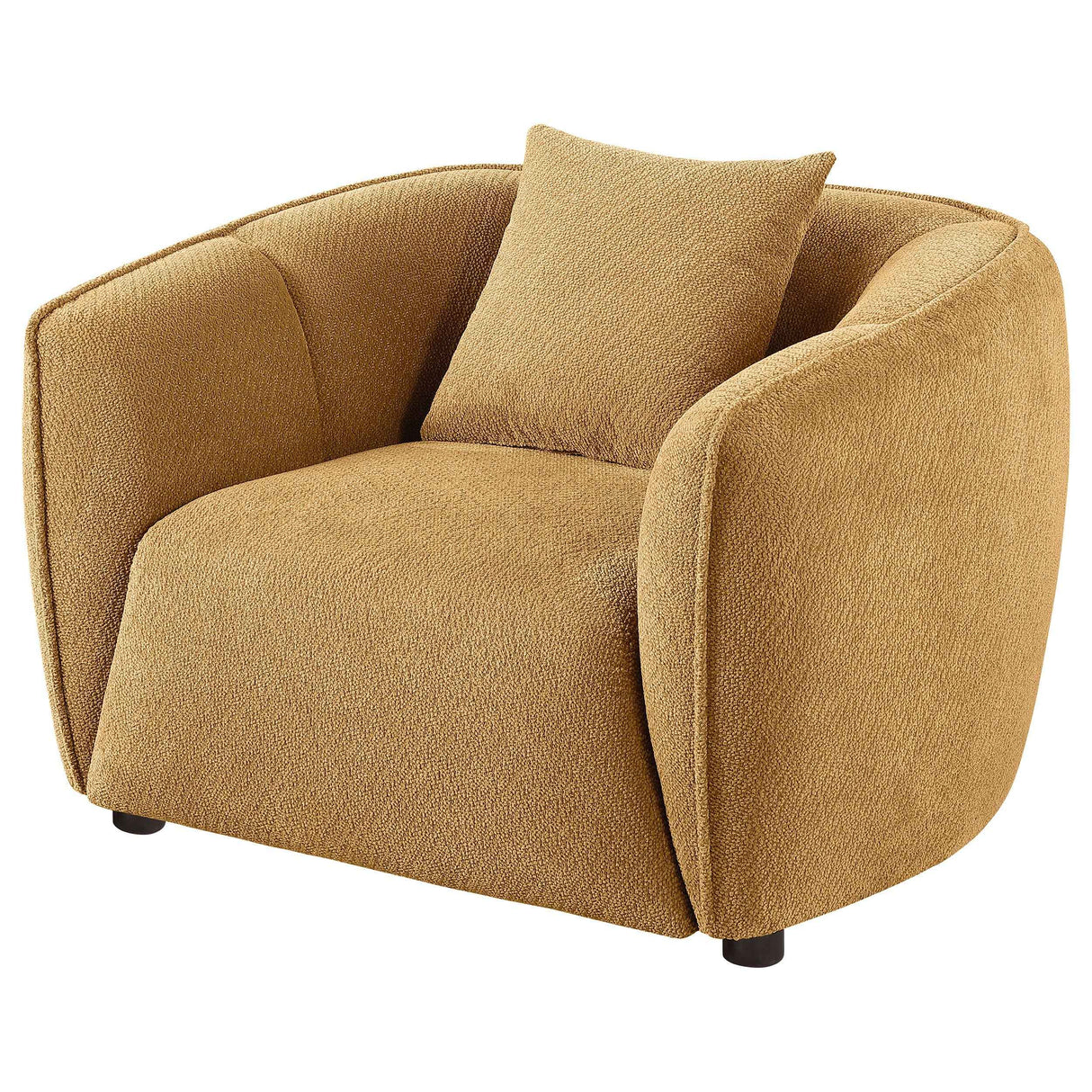 Aleisha Mustard Yellow Chenille Upholstered Accent Chair by Coaster at Eve Furniture