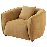Aleisha Mustard Yellow Chenille Upholstered Accent Chair by Coaster at Eve Furniture