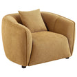 Aleisha Mustard Yellow Chenille Upholstered Accent Chair by Coaster at Eve Furniture