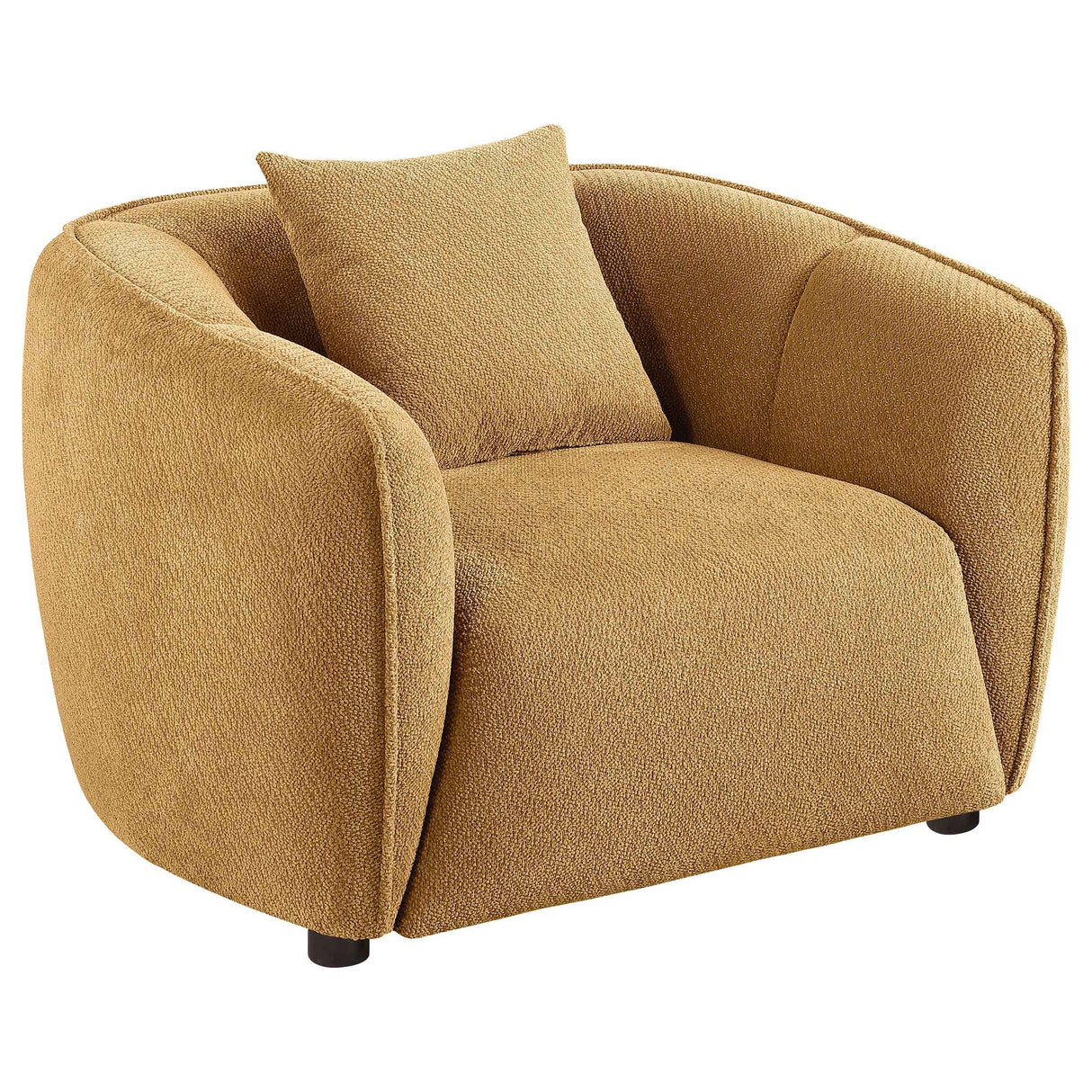 Aleisha Mustard Yellow Chenille Upholstered Accent Chair by Coaster at Eve Furniture