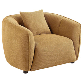 Aleisha Mustard Yellow Chenille Upholstered Accent Chair by Coaster at Eve Furniture