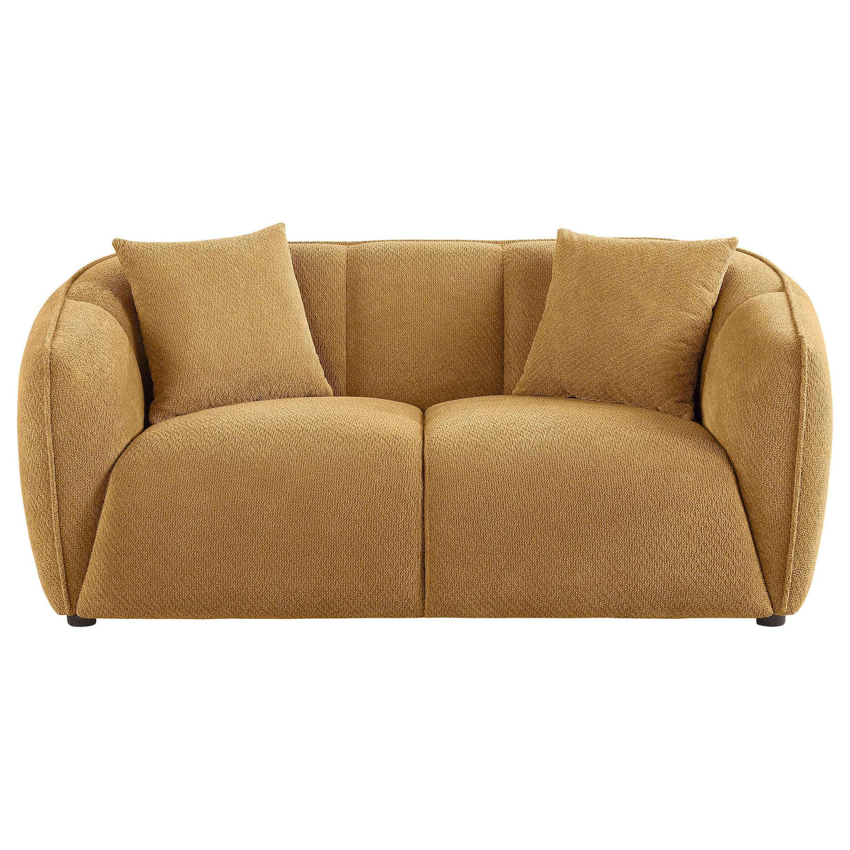 Aleisha Mustard Yellow Chenille Upholstered Loveseat by Coaster at Eve Furniture