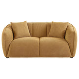 Aleisha Mustard Yellow Chenille Upholstered Loveseat by Coaster at Eve Furniture