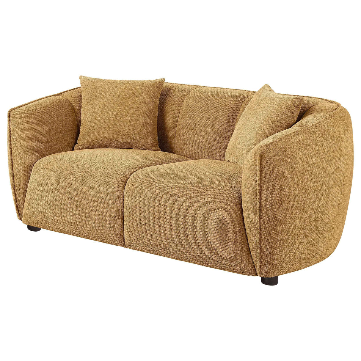 Aleisha Mustard Yellow Chenille Upholstered Loveseat by Coaster at Eve Furniture