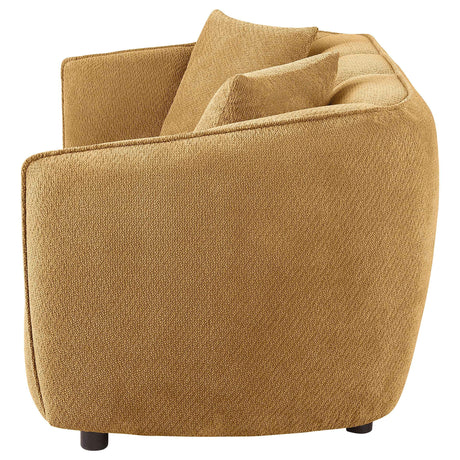 Aleisha Mustard Yellow Chenille Upholstered Loveseat by Coaster at Eve Furniture