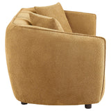 Aleisha Mustard Yellow Chenille Upholstered Loveseat by Coaster at Eve Furniture