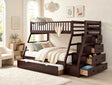 Alejandra Espresso Twin/Full Bunk Bed with Twin Trundle by Happy Homes at Eve Furniture