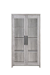 Alejo Gray Driftwood 2-Door Tall Cabinet