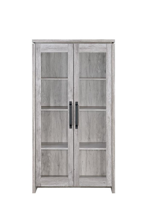Alejo Gray Driftwood 2-Door Tall Cabinet by Coaster at Eve Furniture