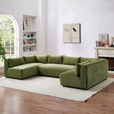 Aleny Green Velvet Modular Corner Sofa by Ashcroft Furniture at Eve Furniture