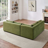 Aleny Green Velvet Modular Corner Sofa by Ashcroft Furniture at Eve Furniture