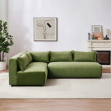 Aleny Green Velvet Modular Corner Sofa by Ashcroft Furniture at Eve Furniture