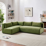 Aleny Green Velvet Modular Corner Sofa by Ashcroft Furniture at Eve Furniture