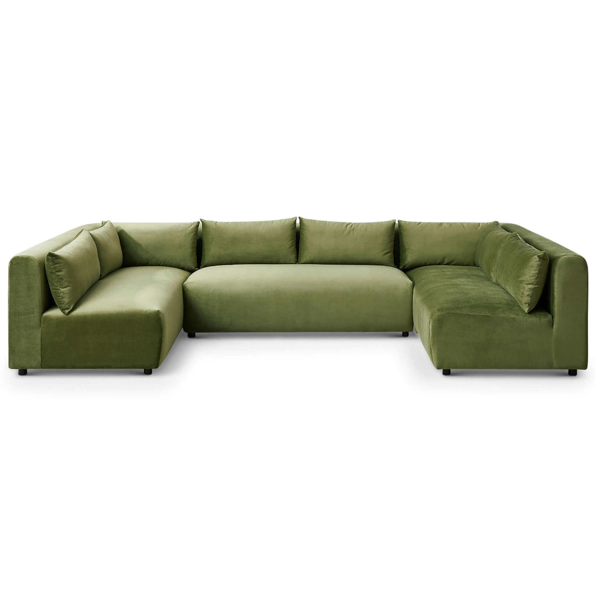 Aleny Green Velvet Modular Corner Sofa by Ashcroft Furniture at Eve Furniture