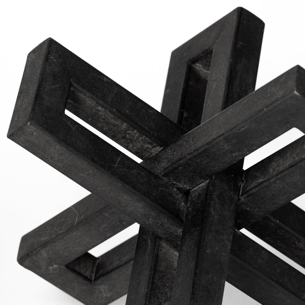 Aleph (Set of 3) Black Metal Small Medium & Large Jacks by Mercana at Eve Furniture