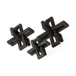 Aleph (Set of 3) Black Metal Small Medium & Large Jacks by Mercana at Eve Furniture