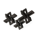 Aleph (Set of 3) Black Metal Small Medium & Large Jacks by Mercana at Eve Furniture