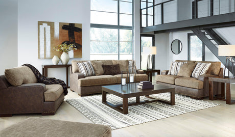 Alesbury Chocolate Living Room Set by Ashley at Eve Furniture
