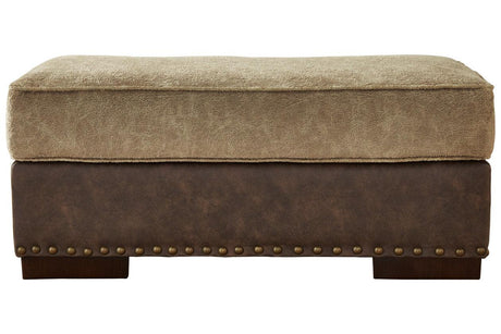Alesbury Chocolate Ottoman by Ashley at Eve Furniture
