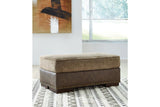 Alesbury Chocolate Ottoman by Ashley at Eve Furniture