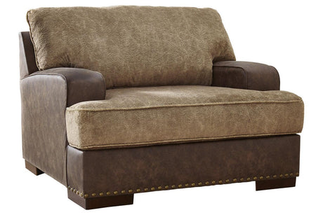 Alesbury Chocolate Oversized Chair by Ashley at Eve Furniture