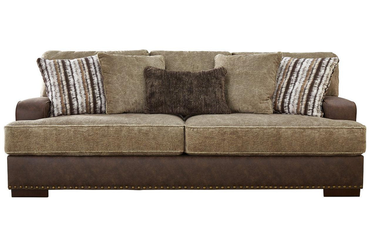 Alesbury Chocolate Sofa by Ashley at Eve Furniture