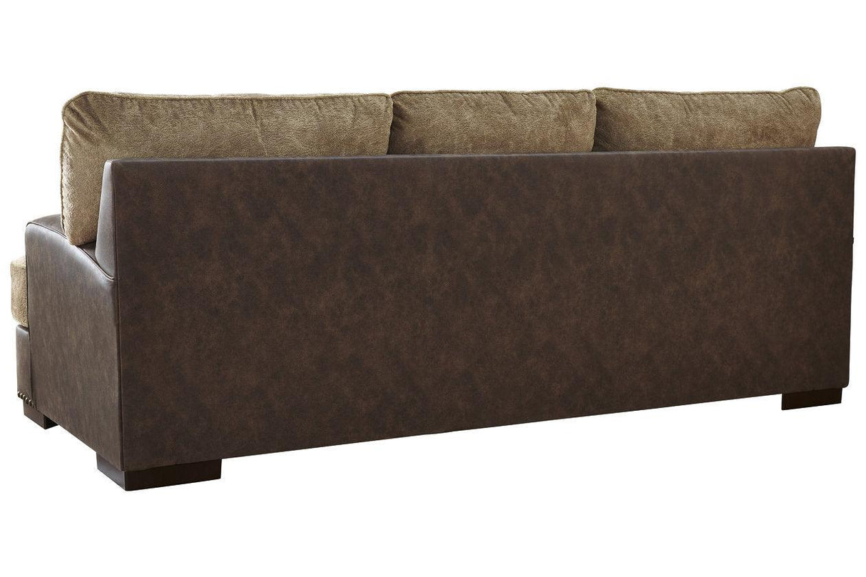 Alesbury Chocolate Sofa by Ashley at Eve Furniture