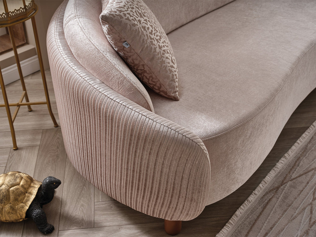Alessa 4-pieces (2 Sofa & 2 Chair) Livingroom Set Cream by Furnia at Eve Furniture
