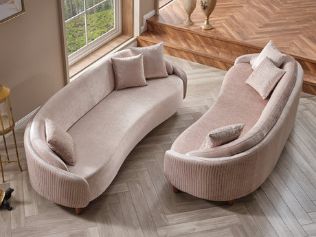 Alessa 4-pieces (2 Sofa & 2 Chair) Livingroom Set Cream by Furnia at Eve Furniture