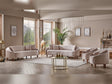 Alessa 4-pieces (2 Sofa & 2 Chair) Livingroom Set Cream by Furnia at Eve Furniture