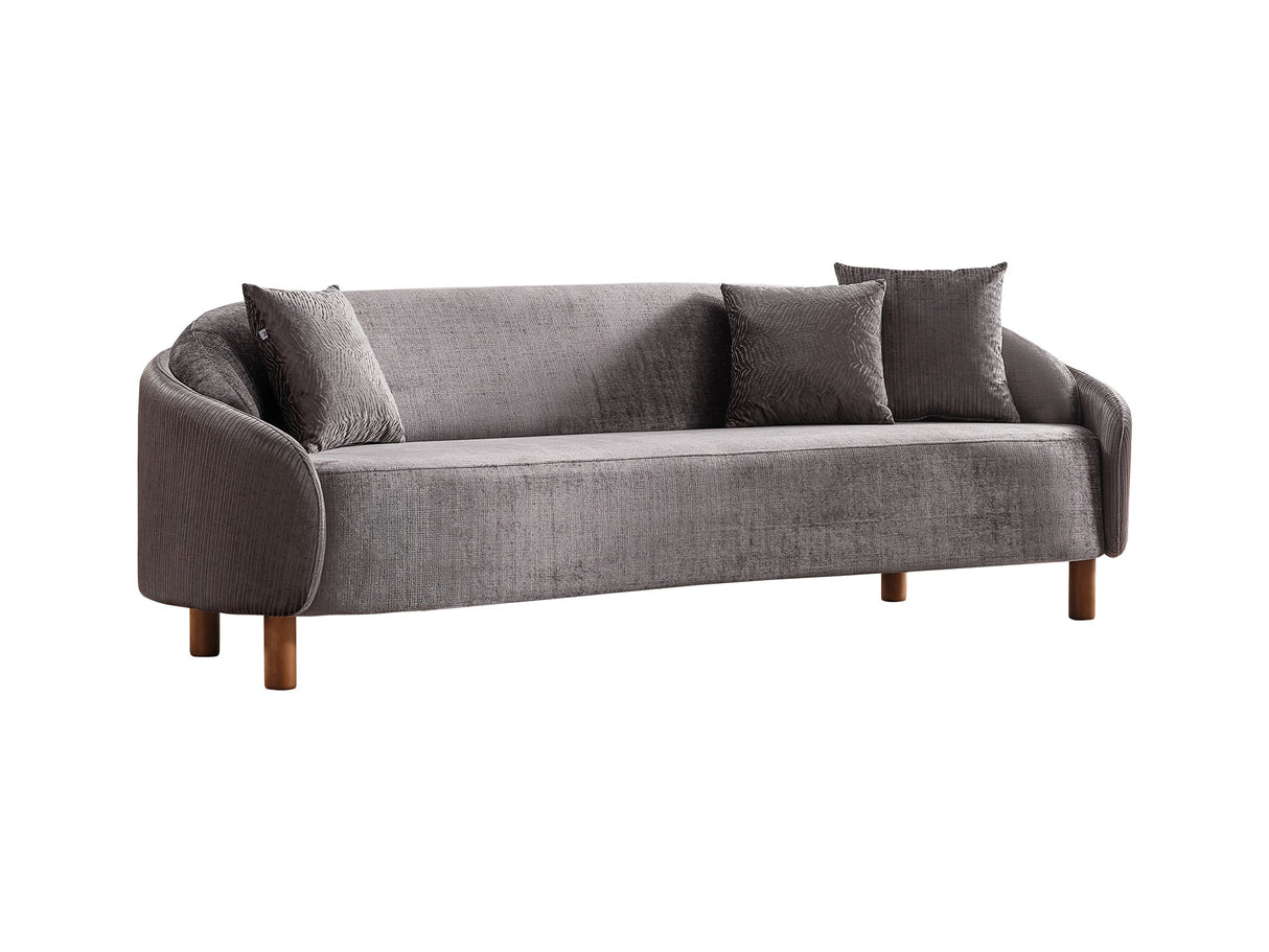 Alessa 4-pieces (2 Sofa & 2 Chair) Livingroom Set Grey by Furnia at Eve Furniture