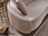 Alessa Cream Stationary Sofa by Furnia at Eve Furniture