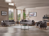 Alessa Grey Stationary Sofa by Furnia at Eve Furniture