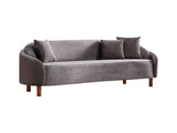 Alessa Grey Stationary Sofa by Furnia at Eve Furniture