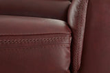 Alessandro Garnet Dual Power Leather Reclining Loveseat with Console by Ashley at Eve Furniture