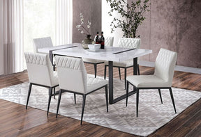Alessia White/Black 7-Piece Dining Room Set by Furniture of America at Eve Furniture