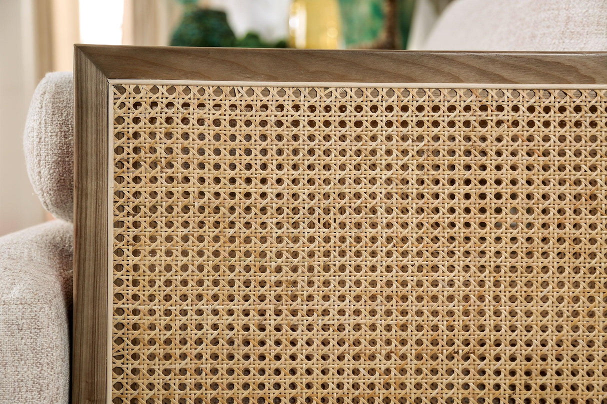 Alesund Light Oak/Beige Sofa by Furniture of America at Eve Furniture
