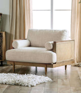 Alesund Light Oak/Beige Chair by Furniture of America at Eve Furniture