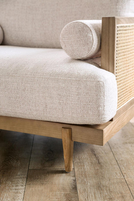 Alesund Light Oak/Beige Sofa by Furniture of America at Eve Furniture
