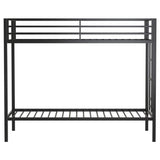Alevera Black Metal Twin Over Twin Bunk Bed with Ladder by Coaster at Eve Furniture