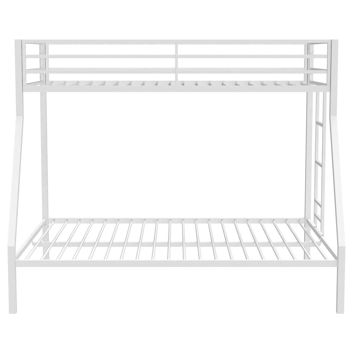 Alevera Metal Twin Over Full Bunk Bed with Ladder White by Coaster at Eve Furniture