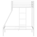 Alevera Metal Twin Over Full Bunk Bed with Ladder White by Coaster at Eve Furniture