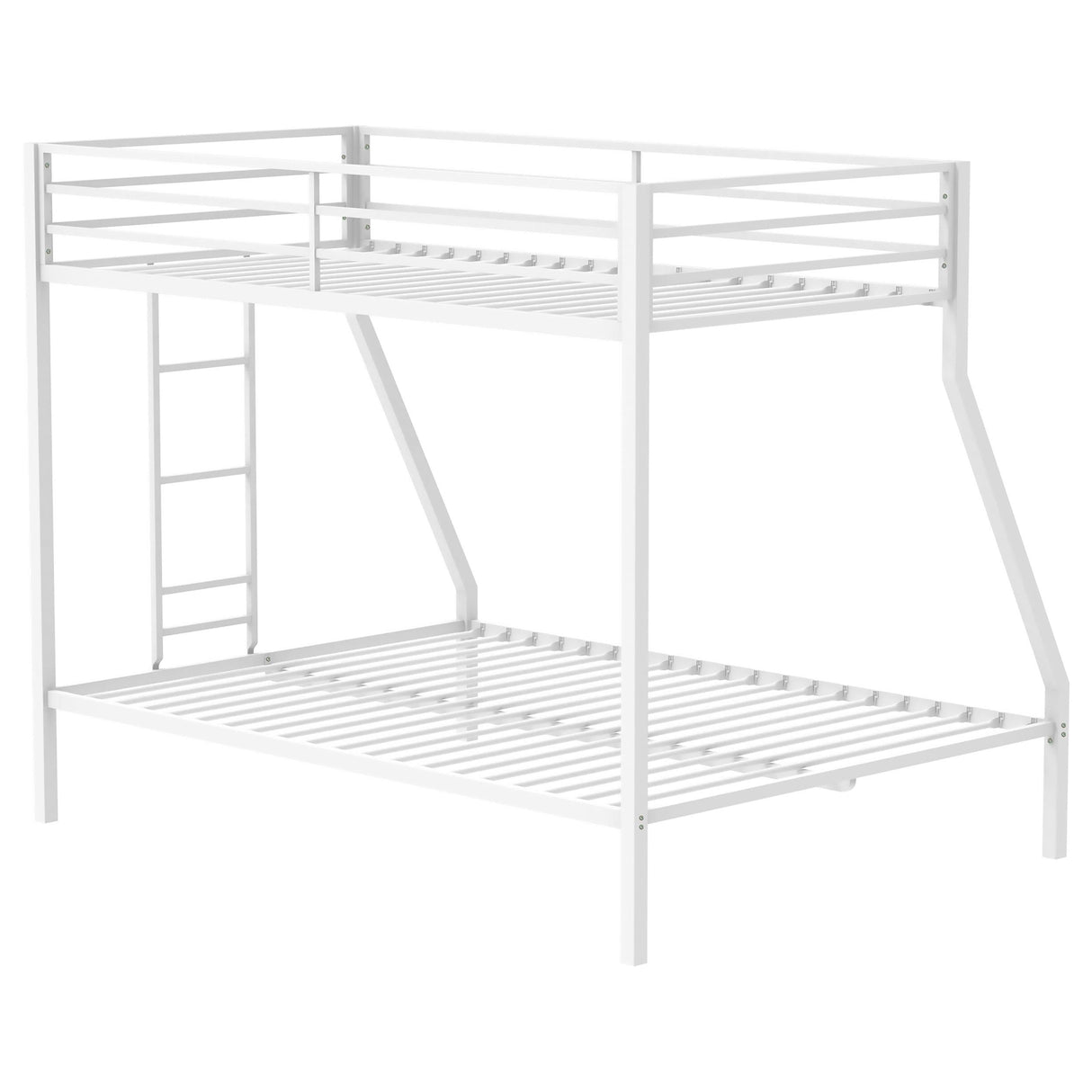 Alevera Metal Twin Over Full Bunk Bed with Ladder White by Coaster at Eve Furniture