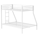 Alevera Metal Twin Over Full Bunk Bed with Ladder White by Coaster at Eve Furniture