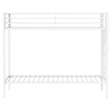 Alevera Metal Twin Over Twin Bunk Bed with Ladder White by Coaster at Eve Furniture