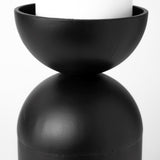 Alex Small Black Metal Cylindrical Table Candle Holder by Mercana at Eve Furniture